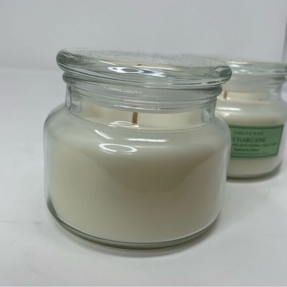 AQUIESSE Sugarcane 10.5oz Glass Jar Luxury Scented Candle NEW Lot of 2 - Picture 6 of 7